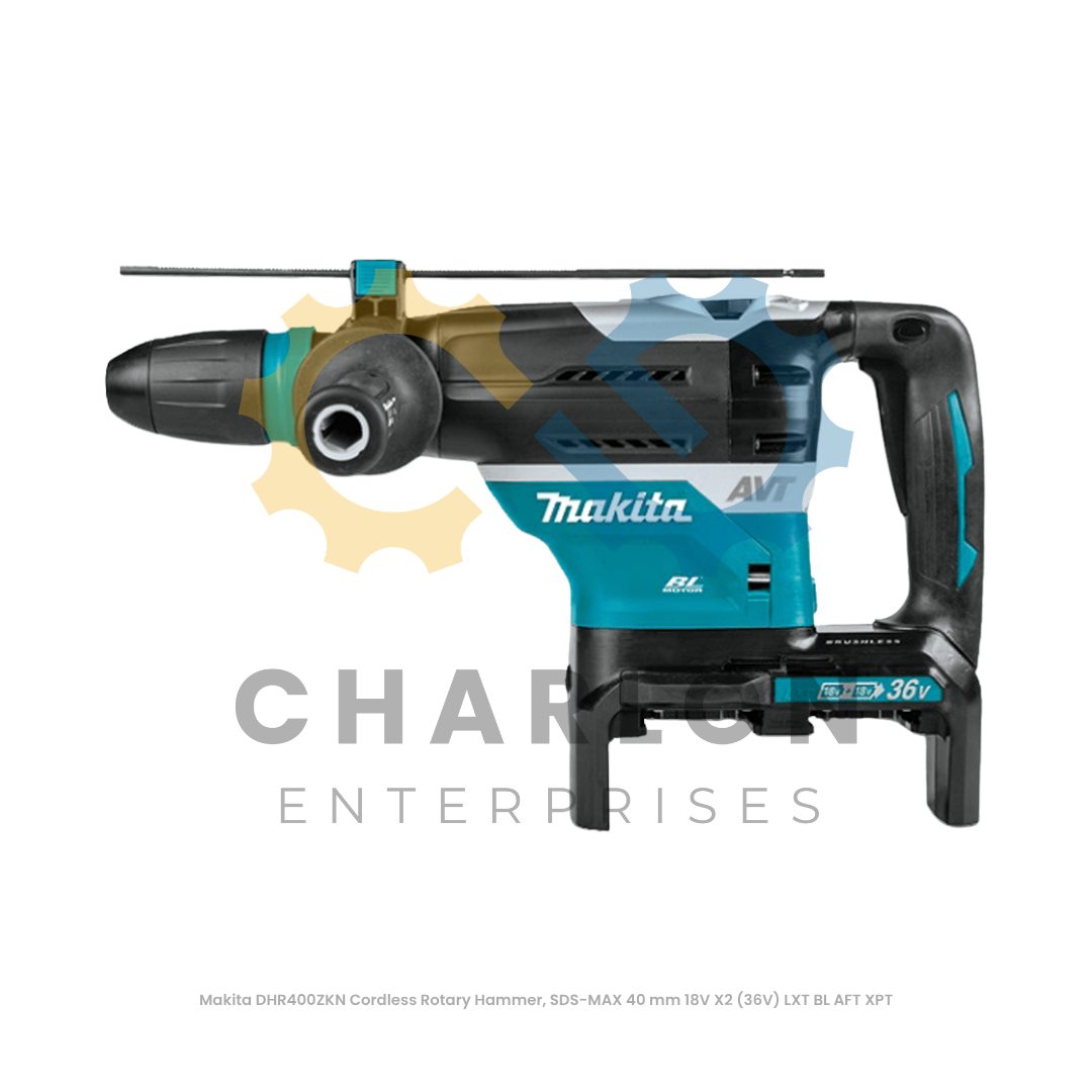 Makita DHR400ZKN Cordless Rotary Hammer, SDS-MAX 40 mm 18V X2 (36V) LXT BL AFT XPT