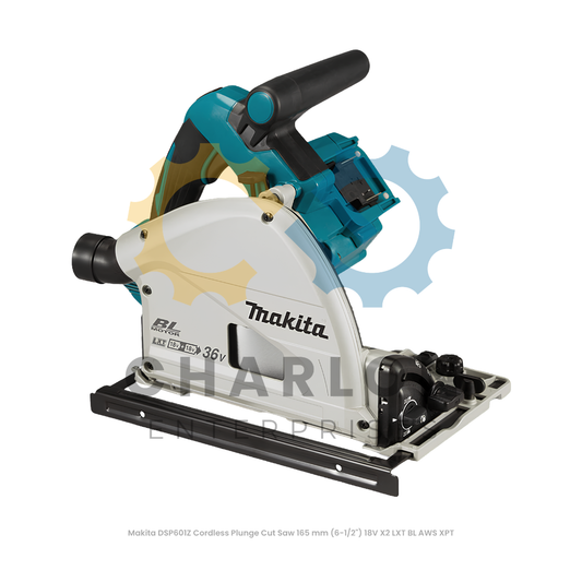 Makita DSP601Z Cordless Plunge Cut Saw 165 mm (6-1/2") 18V X2 LXT BL AWS XPT