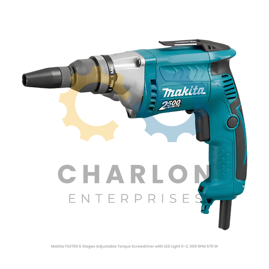 Makita FS2700 6 Stages Adjustable Torque Screwdriver with LED Light 0-2, 500 RPM 570 W