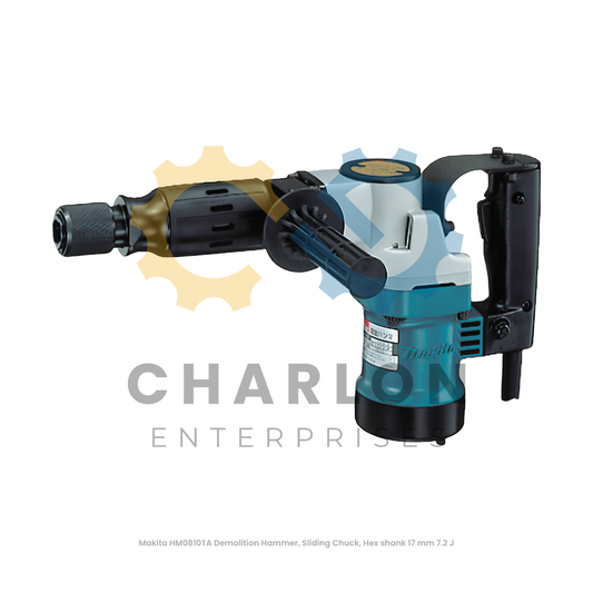 Makita HM0810TA Demolition Hammer, Sliding Chuck, Hex shank 17 mm 7.2 J