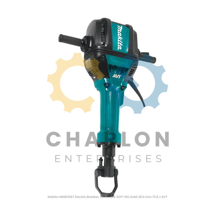 Makita HM1812SET Electric Breaker, Hex Shank SOFT NO LOAD 28.6 mm 72.8 J AVT