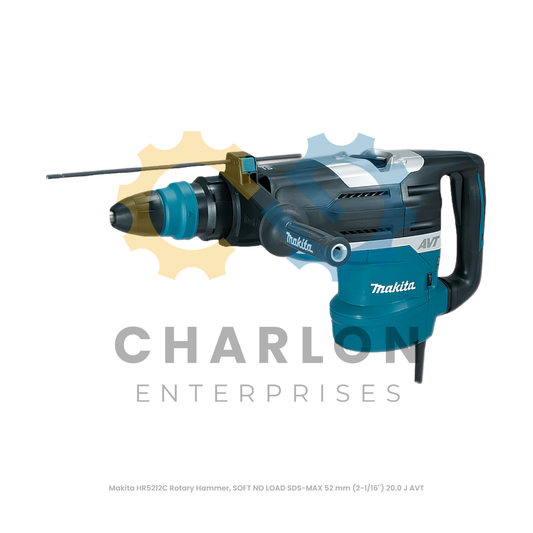 Makita HR5212C Rotary Hammer, SOFT NO LOAD SDS-MAX 52 mm (2-1/16'') 20.0 J AVT