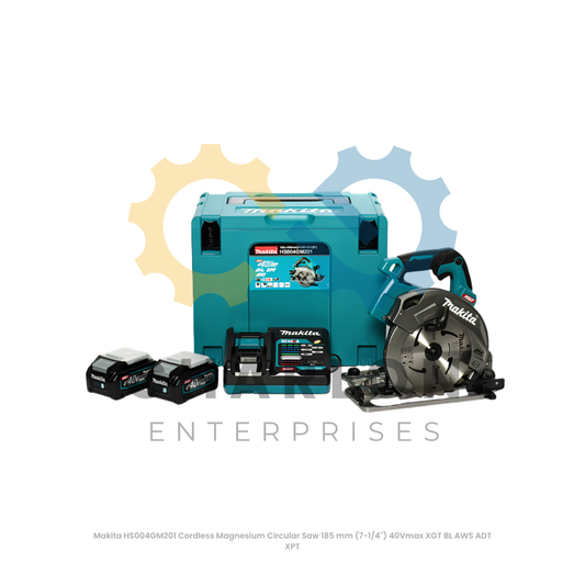 Makita HS004GM201 Cordless Magnesium Circular Saw 185 mm (7-1/4") 40Vmax XGT BL AWS ADT XPT