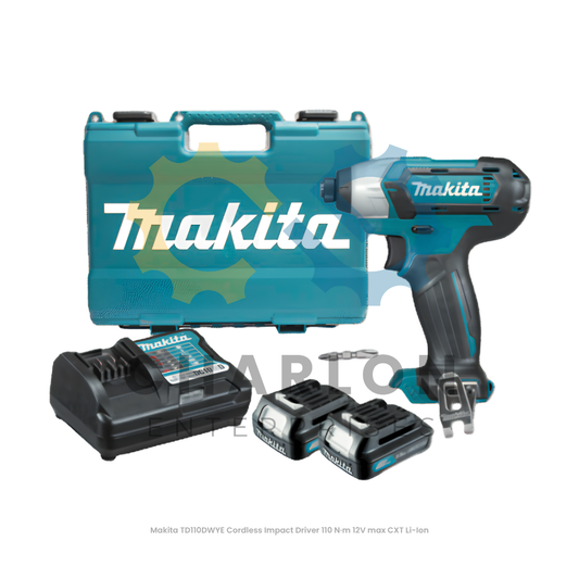 Makita TD110DWYE Cordless Impact Driver 110 N·m 12V max CXT Li-Ion