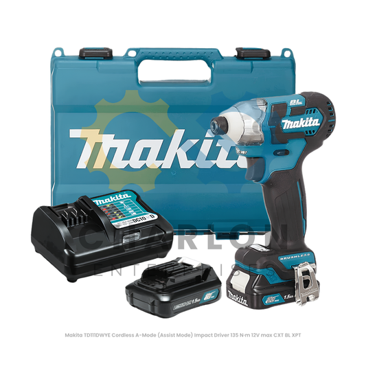Makita TD111DWYE Cordless A-Mode (Assist Mode) Impact Driver 135 N·m 12V max CXT BL XPT