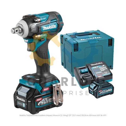 Makita TW004GD201 Cordless Impact Wrench (C-Ring) 1/2" (12.7 mm) 350 N·m 40Vmax XGT BL XPT