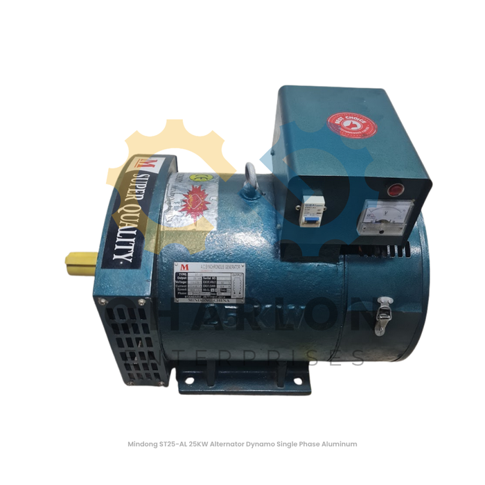 Mindong 25kW Alternator Dynamo Single Phase - Aluminum / Copper With AVR