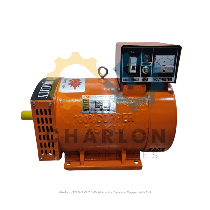 Mindong 7.5kW Alternator Dynamo - Copper With AVR / Copper / Aluminum