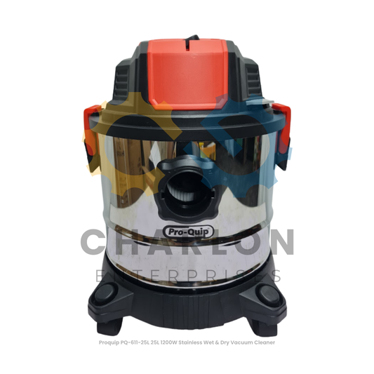 Proquip PQ-611-25L 25L 1200W Stainless Wet & Dry Vacuum Cleaner