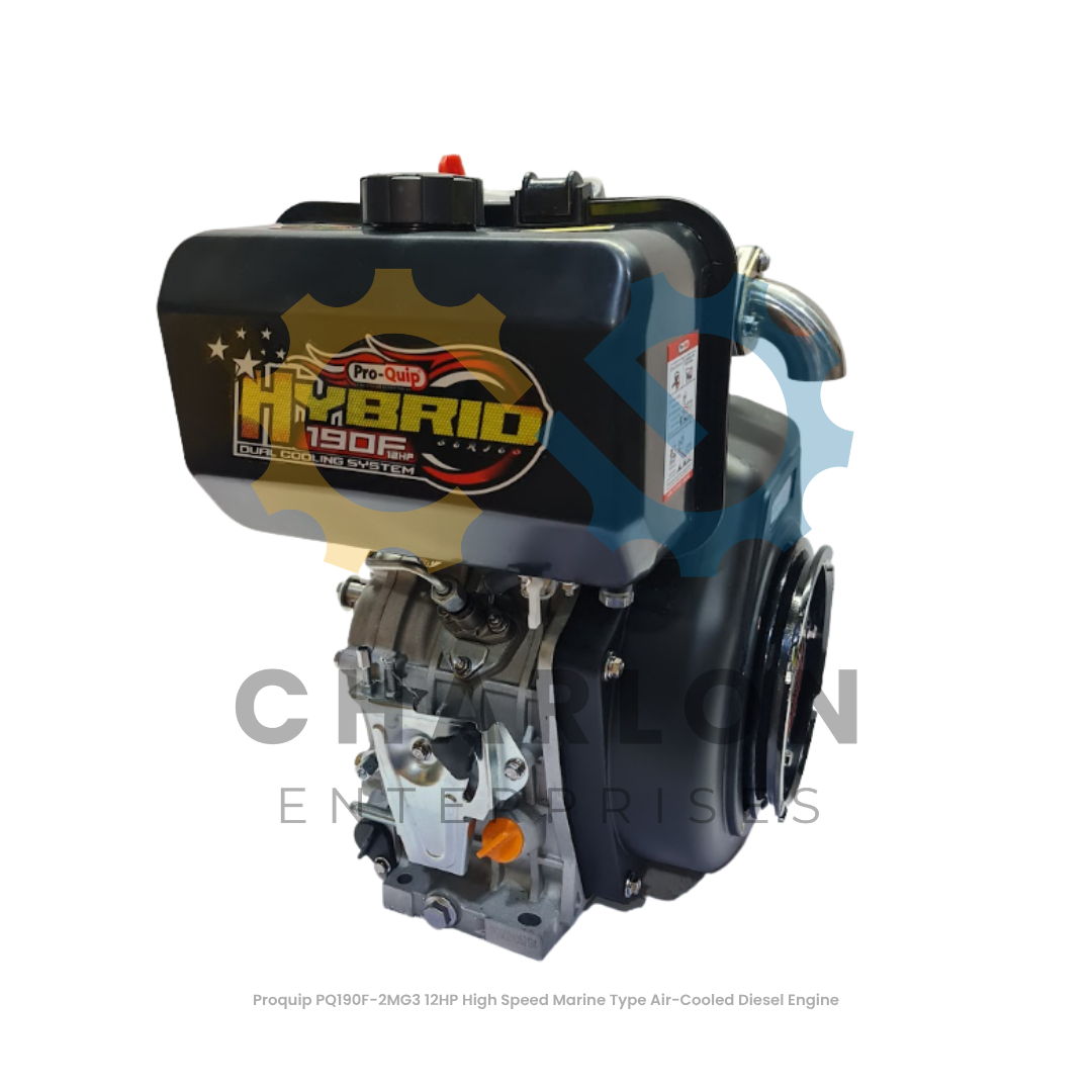 Proquip 12HP Air-Cooled Diesel Engine High Speed Recoil - Marine Type / Standard