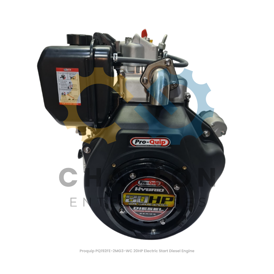 Proquip PQ192F-2MG3-WC 20HP Air-Water Cooled Diesel Engine - Recoil / Electric Start
