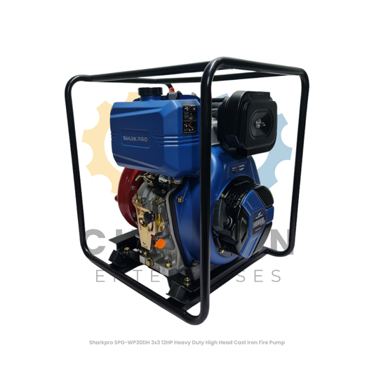 Sharkpro SPG-WP30DH 3x3 12HP Heavy Duty High Head Cast Iron Fire Pump