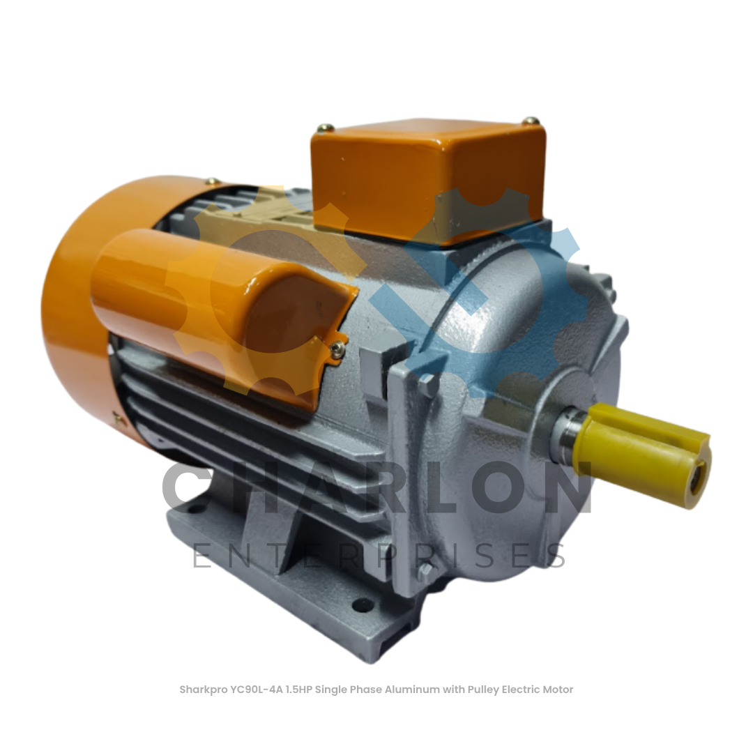 Sharkpro 1.5HP Electric Motor With Pulley Single Phase - Aluminum / Copper