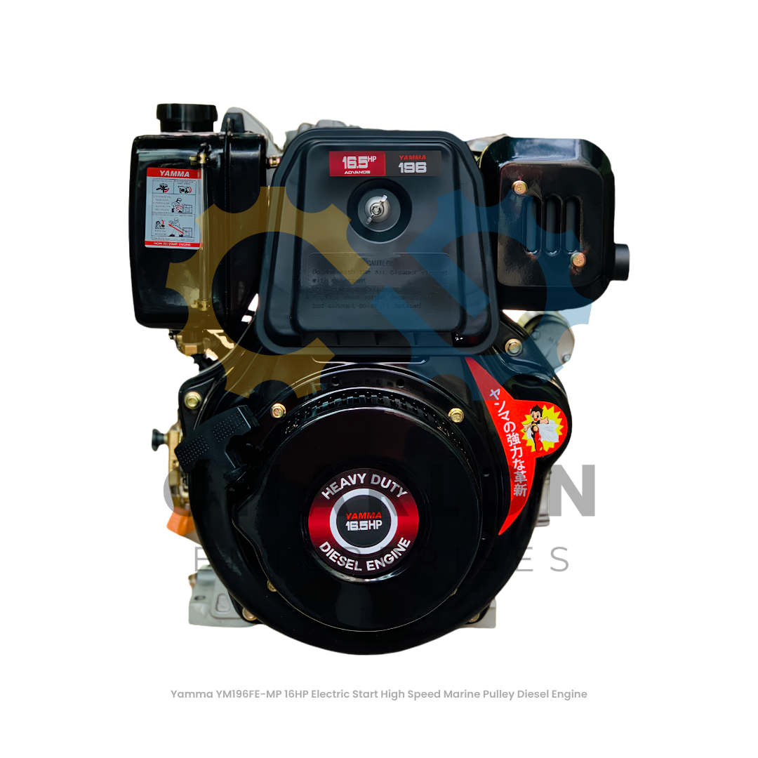 Yamma YM196F 16HP Air Cooled Diesel Engine - High Speed Marine Pulley / Electric Start Marine / Low Speed Electric Start / Low Speed Marine PVC