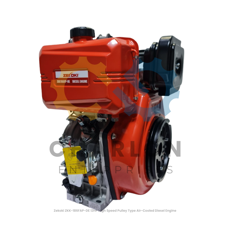 Zekoki ZKK-186FAP-DE 12HP High Speed Pulley Type Air-Cooled Diesel Engine